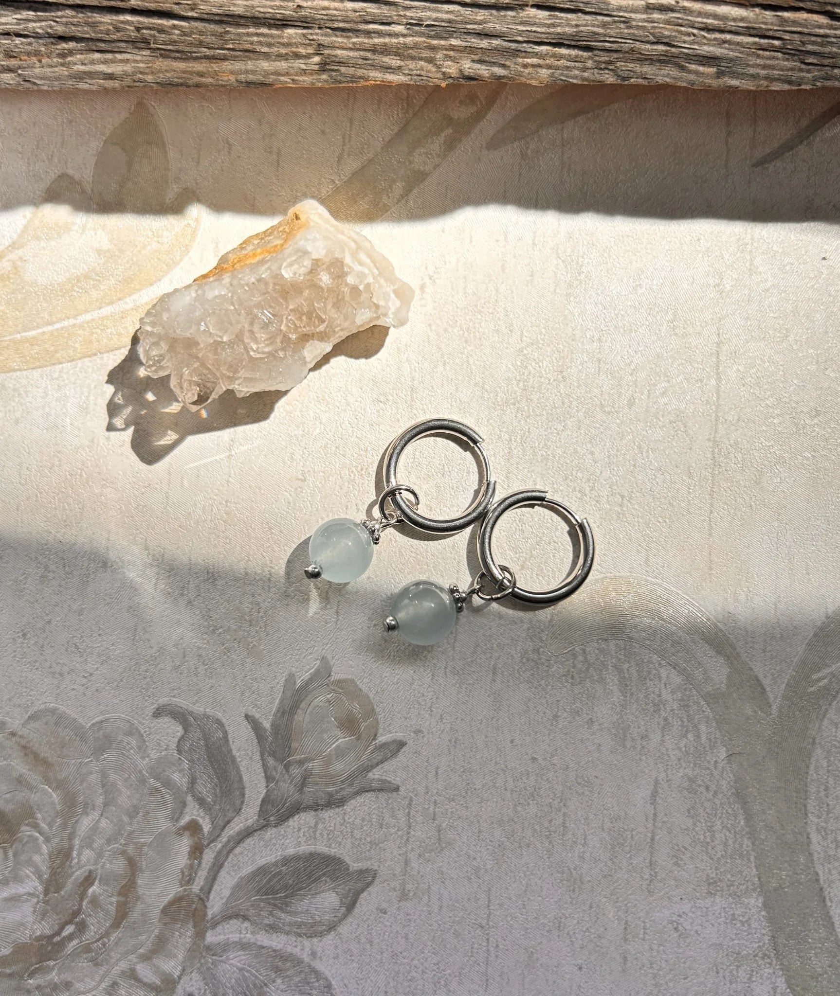 Boucles d’oreilles ◦ Vishuddha ◦ Jade bleu ◦