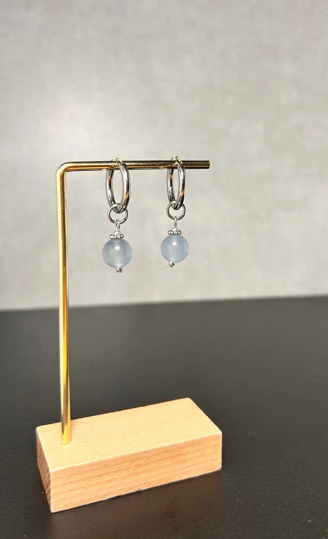 Boucles d’oreilles ◦ Vishuddha ◦ Jade bleu ◦