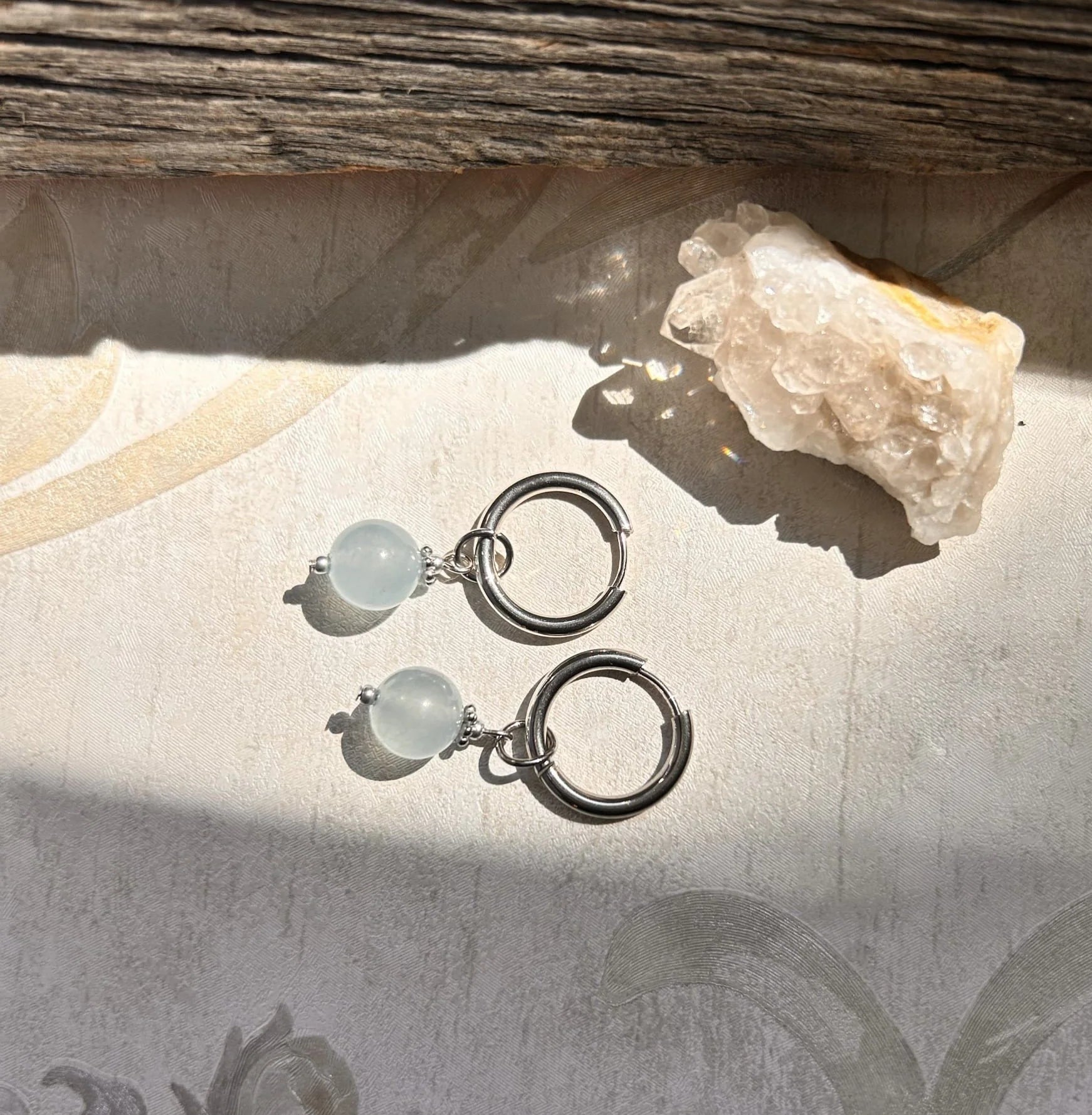 Boucles d’oreilles ◦ Vishuddha ◦ Jade bleu ◦