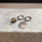 Argentées - Boucles d'oreilles astros - POISSON et pierre de Quartz fumé