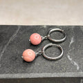 Argentées ◦ Boucles d'oreilles ◦ Rhodonite