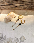 Boucles d’oreilles ◦ Sahasrara ◦ Quartz blanc et obsidienne