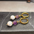 Boucles d'oreilles ◦ Sahasrara ◦ Améthyste et Howlite
