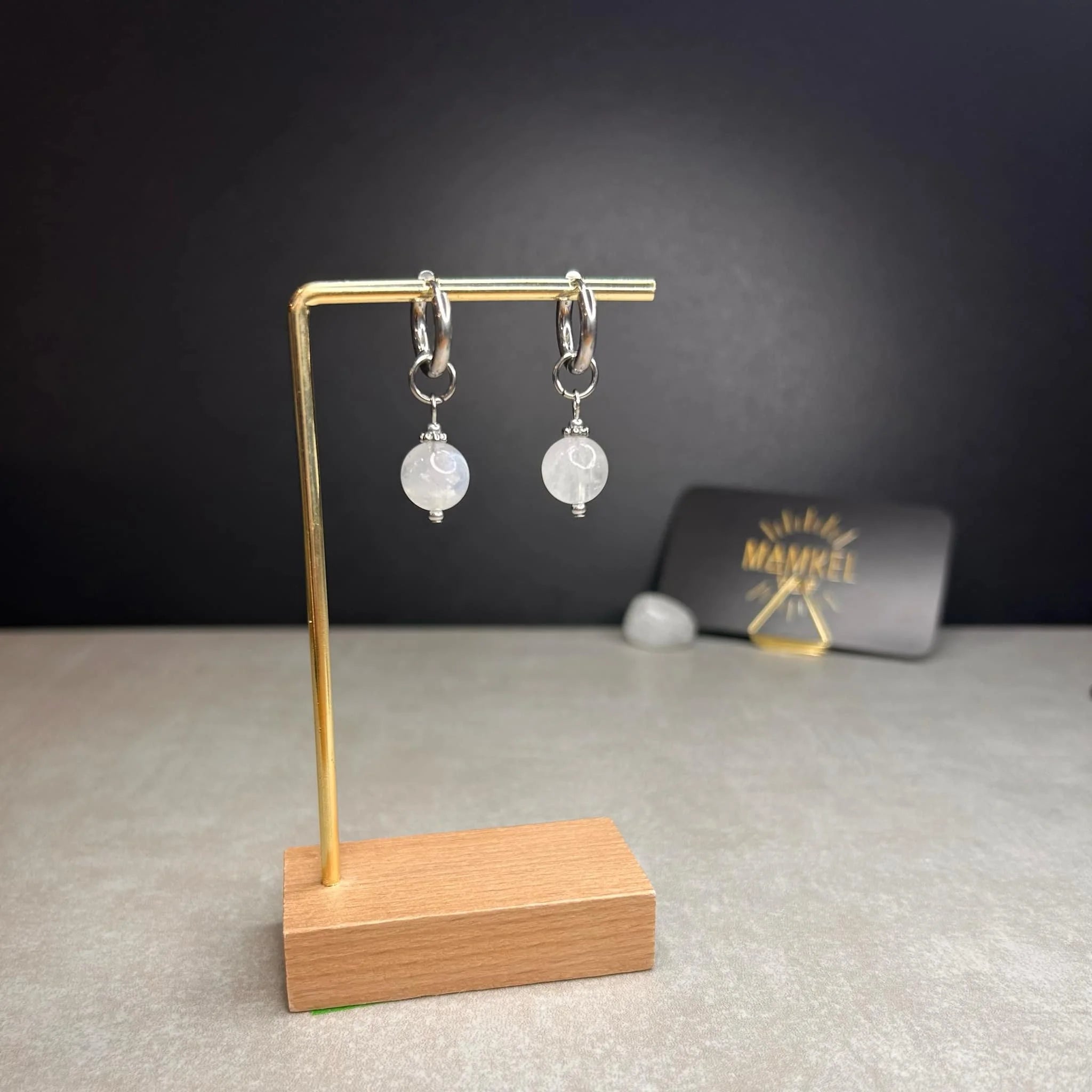 Argentées ◦ Boucles d'oreilles ◦ Pierre de lune