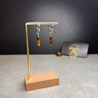 Argentées ◦ Boucles d'oreilles ◦ Oeil de tigre