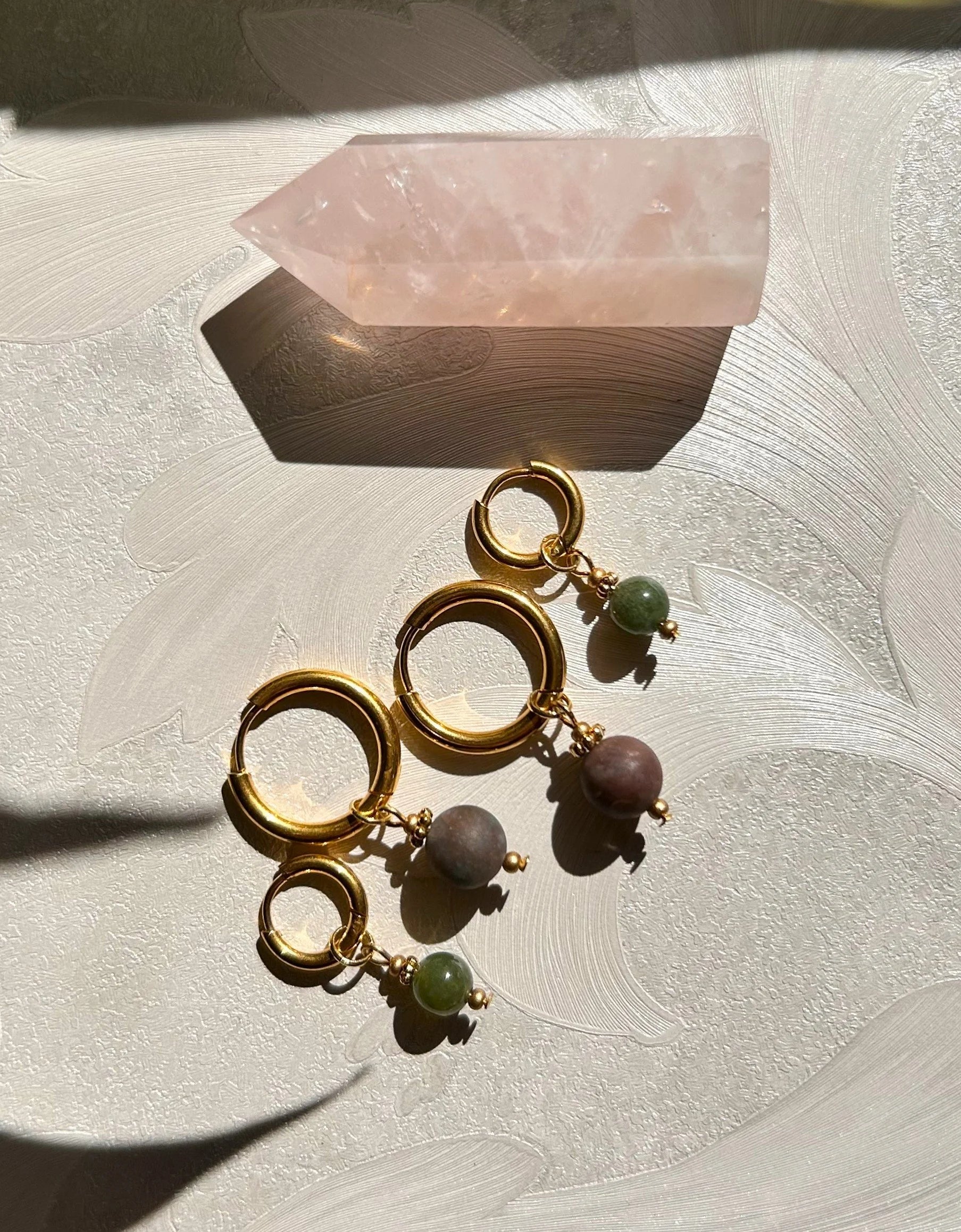 Boucles d’oreilles ◦ Anahata ◦ Agate indienne