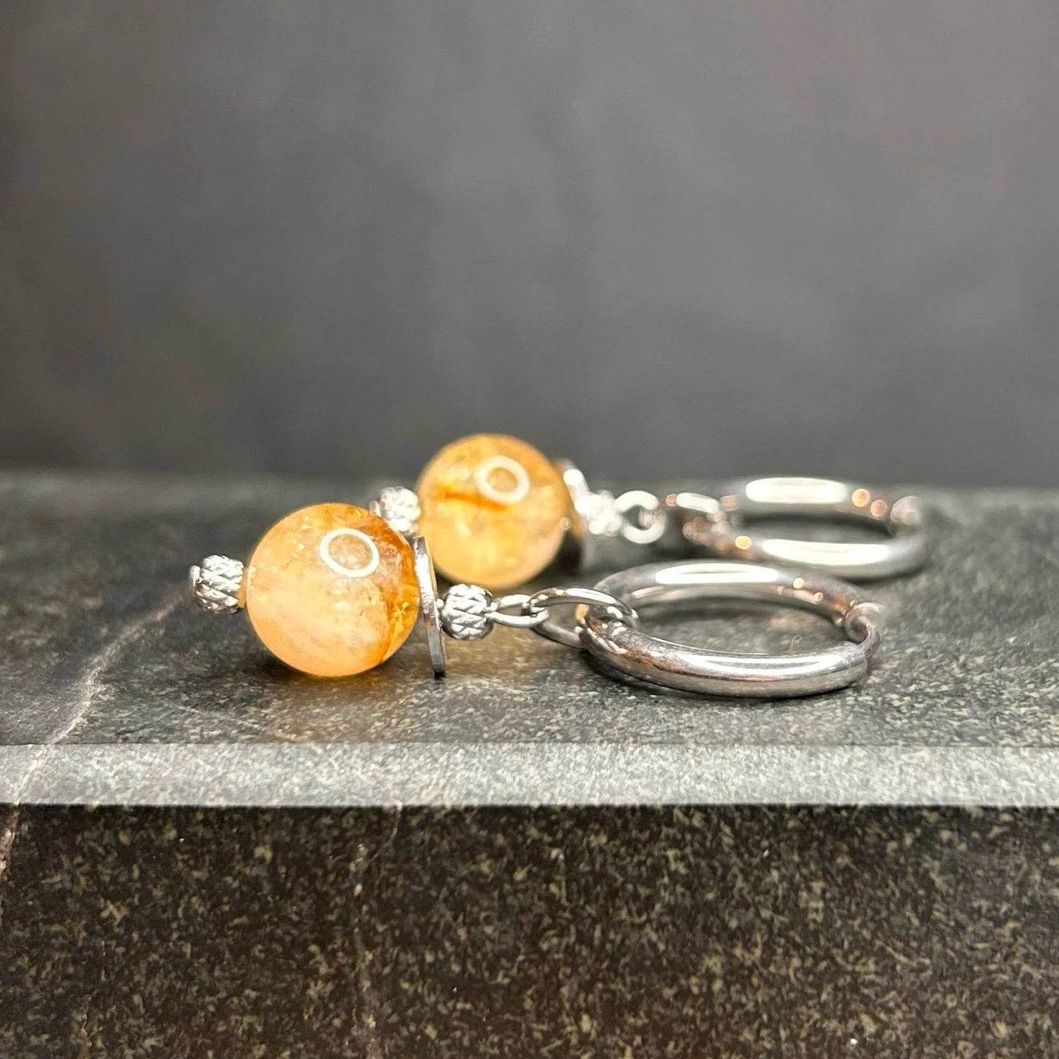 Boucles d’oreilles ◦ Manipura ◦ Citrine