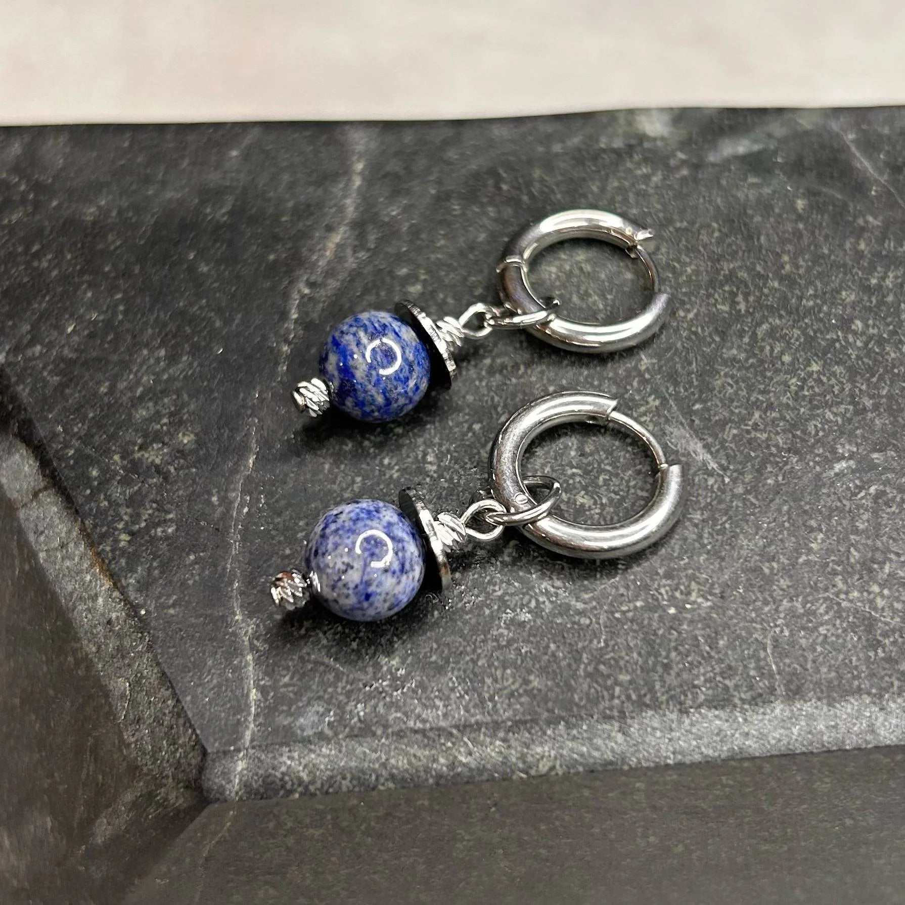 Argentées ◦ Boucles d'oreilles ◦ Lapis Lazuli