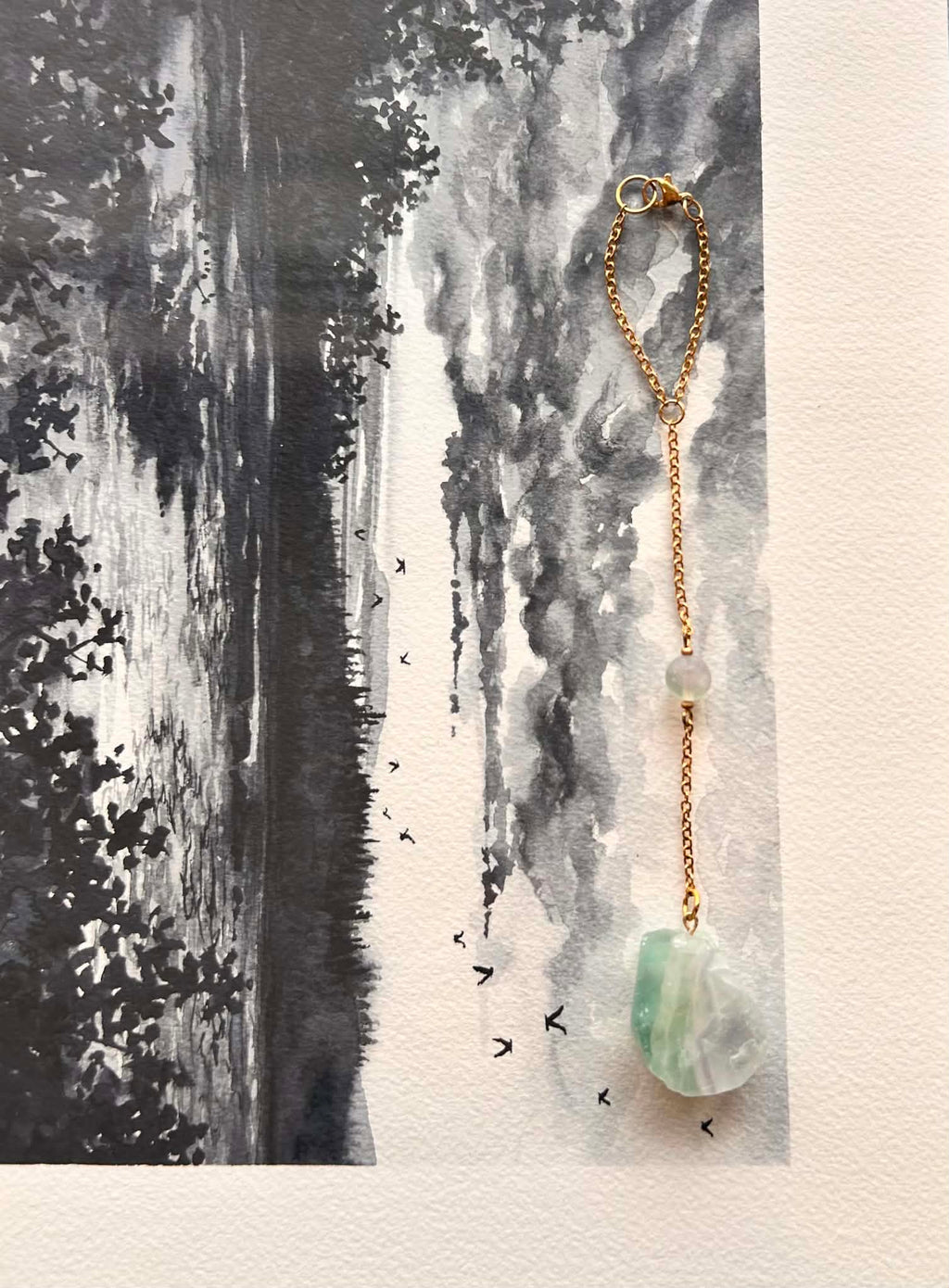 Pendentif de rétroviseur ◈ Fluorite