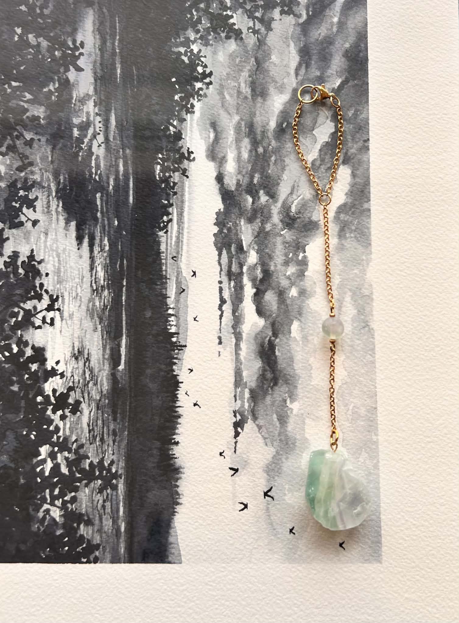 Pendentif de rétroviseur ◈ Fluorite