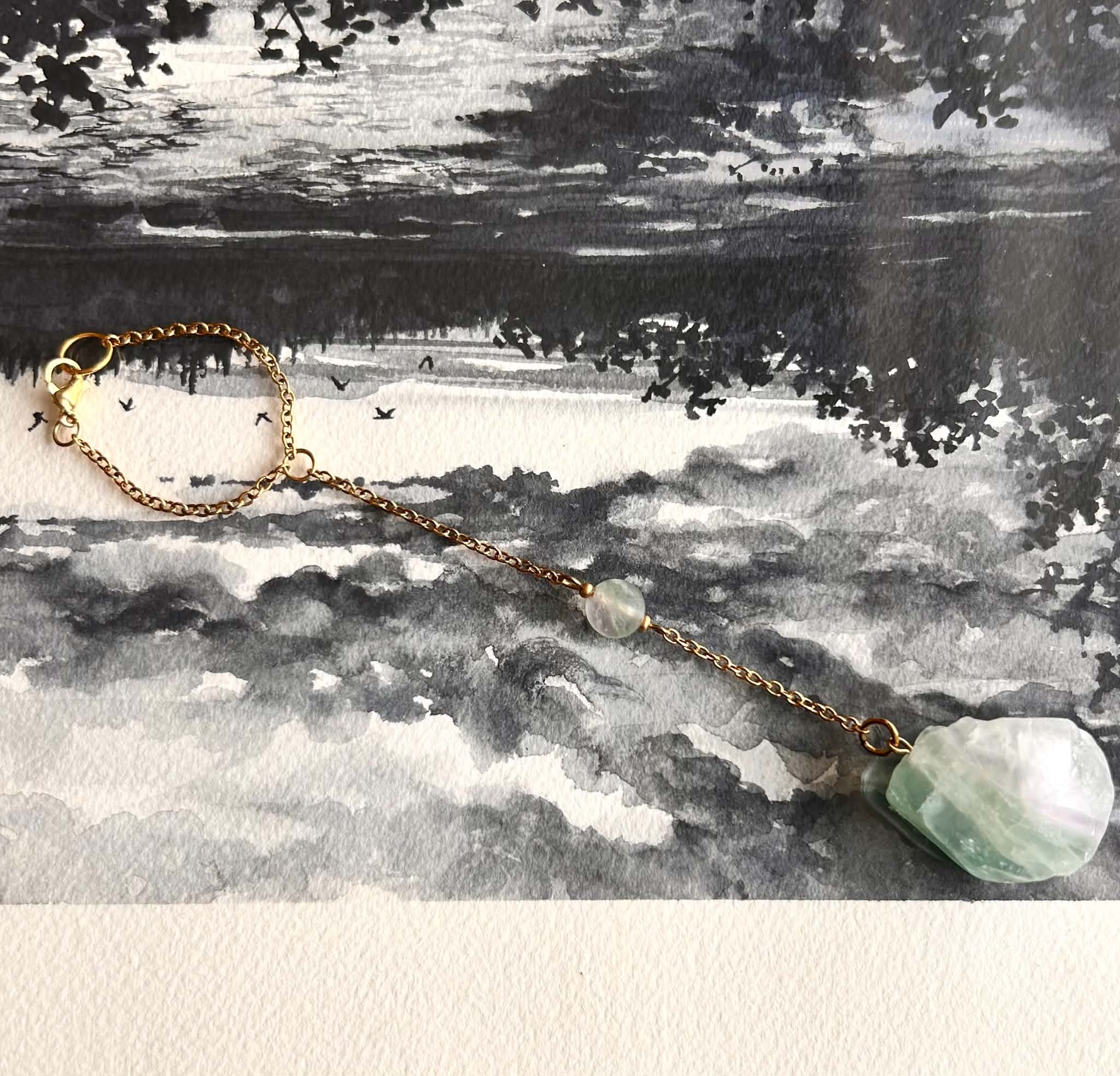 Pendentif de rétroviseur ◈ Fluorite