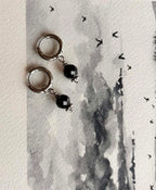 Boucles d’oreilles ◦ Muladhara ◦ Obsidienne martelée