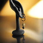 Boucles d’oreilles ◦ Anahata ◦ Serpentine et obsidienne