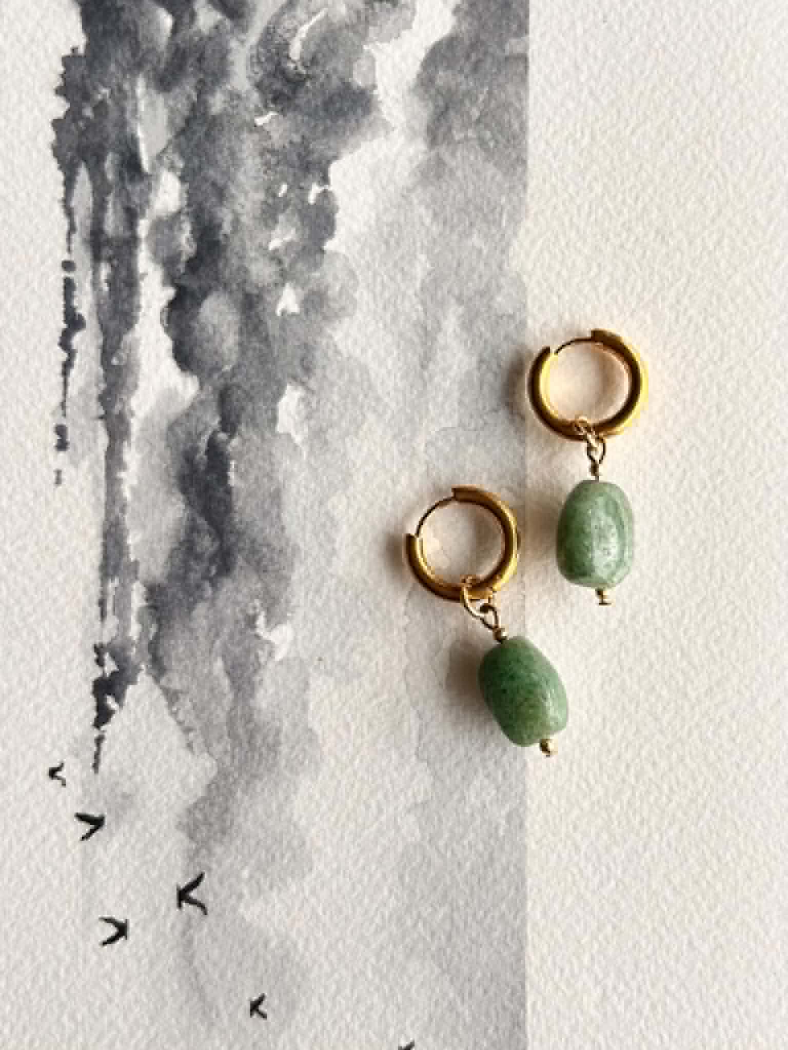 Boucles d’oreilles ◦ Anahata ◦ Aventurine verte