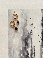 Boucles d'oreilles ◦ Mini chakra ◦ Obsidienne