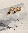 Boucles d'oreilles ◦ Mini chakra ◦ Obsidienne