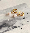Boucles d'oreilles ◦ Mini chakra ◦ Quartz blanc