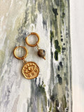 Boucles d'oreilles ◦ Dépareillées ◦ Jaspe dentritique et oeil protecteur