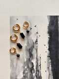 Duo boucles d’oreilles ◦ Tourmaline noire