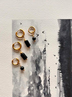 Duo boucles d’oreilles ◦ Tourmaline noire