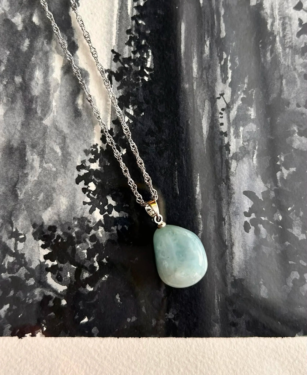 Collier pendentif ◦ Aigue-marine