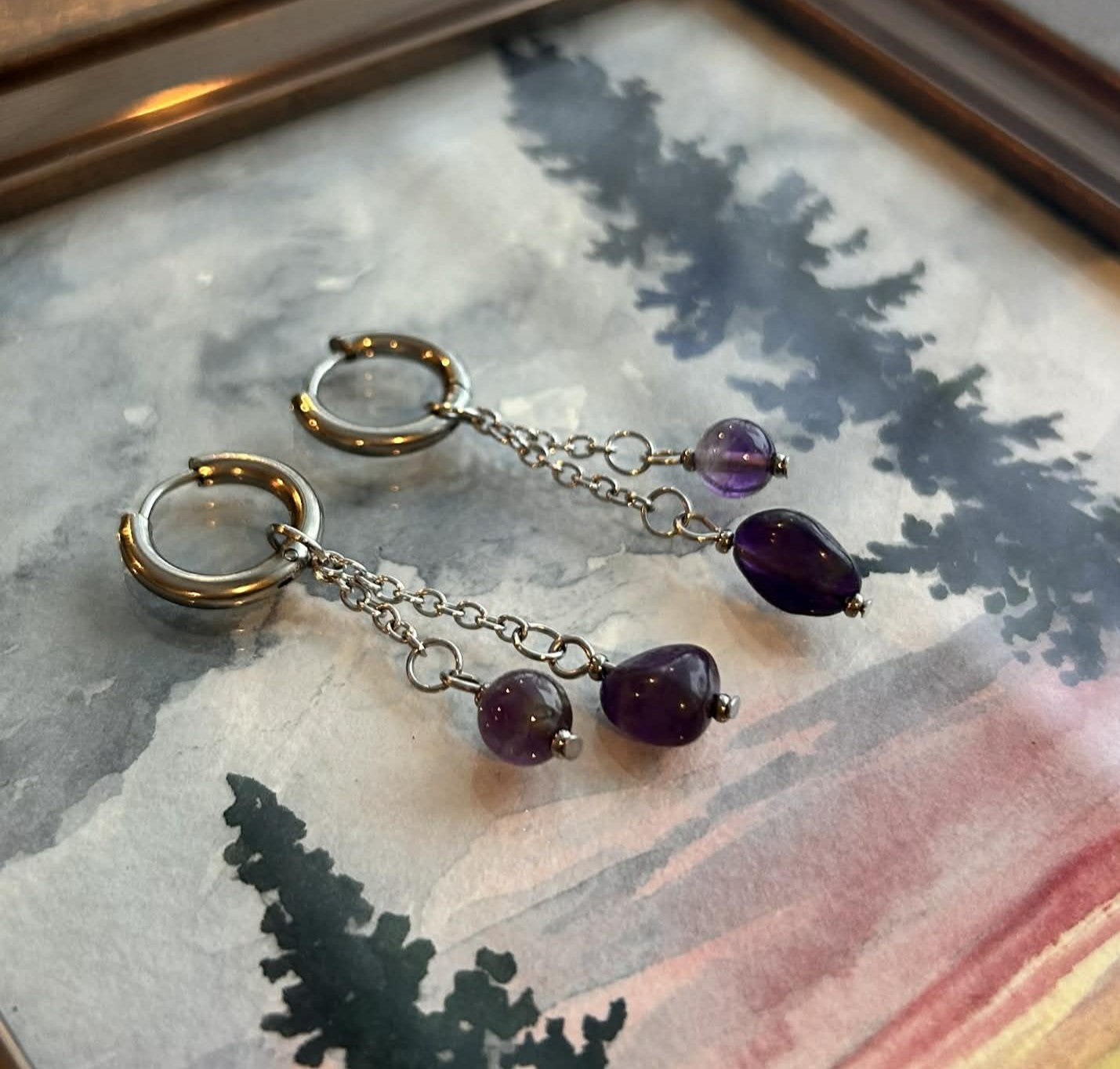 Boucles d’oreilles ◦ Sahasrara ◦ Améthyste