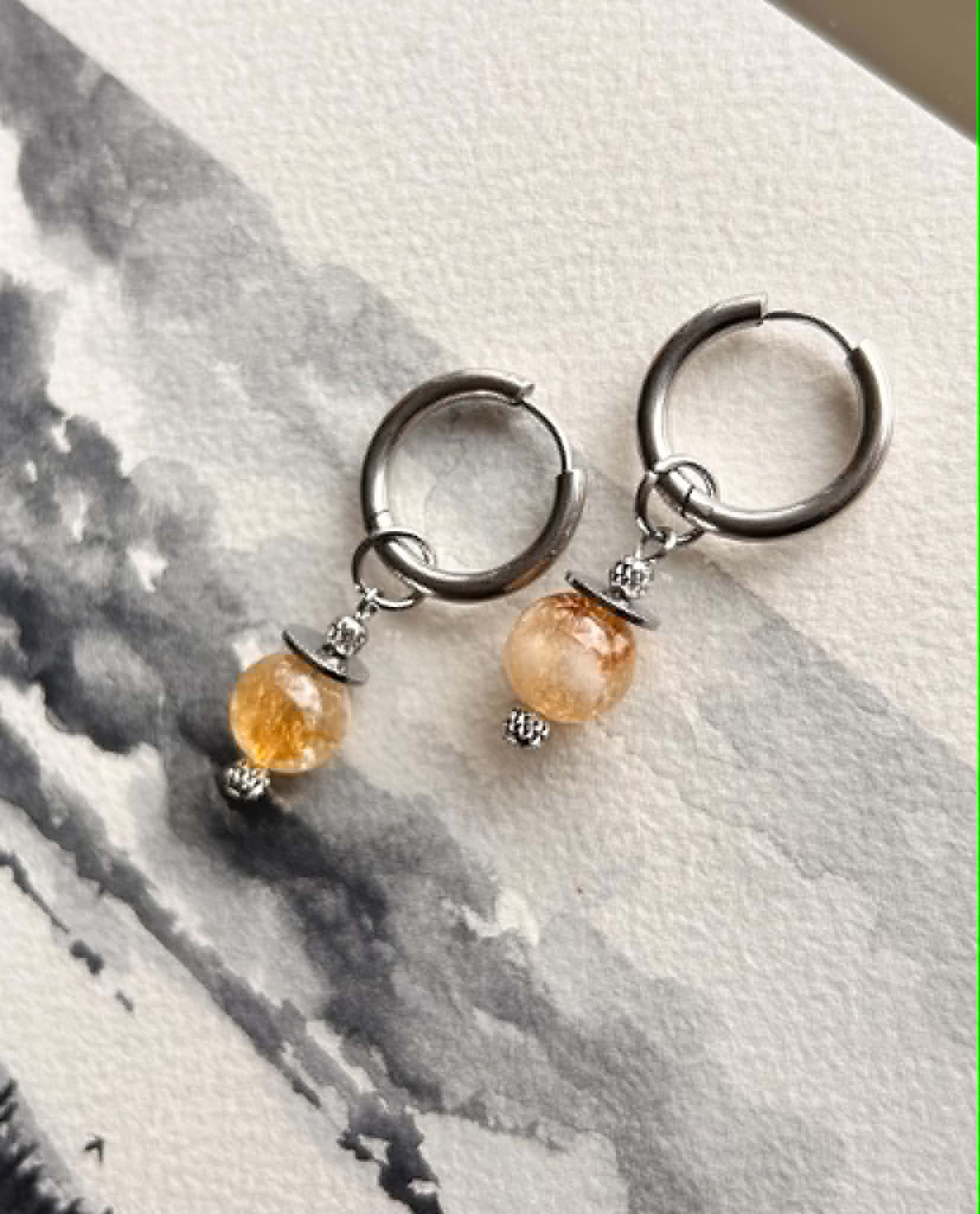 Boucles d’oreilles ◦ Manipura ◦ Citrine