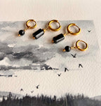 Duo boucles d’oreilles ◦ Tourmaline noire