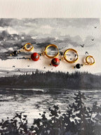 Duo boucles d’oreilles ◦ Jaspe rouge et obsidienne