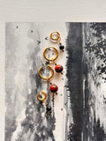 Duo boucles d’oreilles ◦ Jaspe rouge et obsidienne