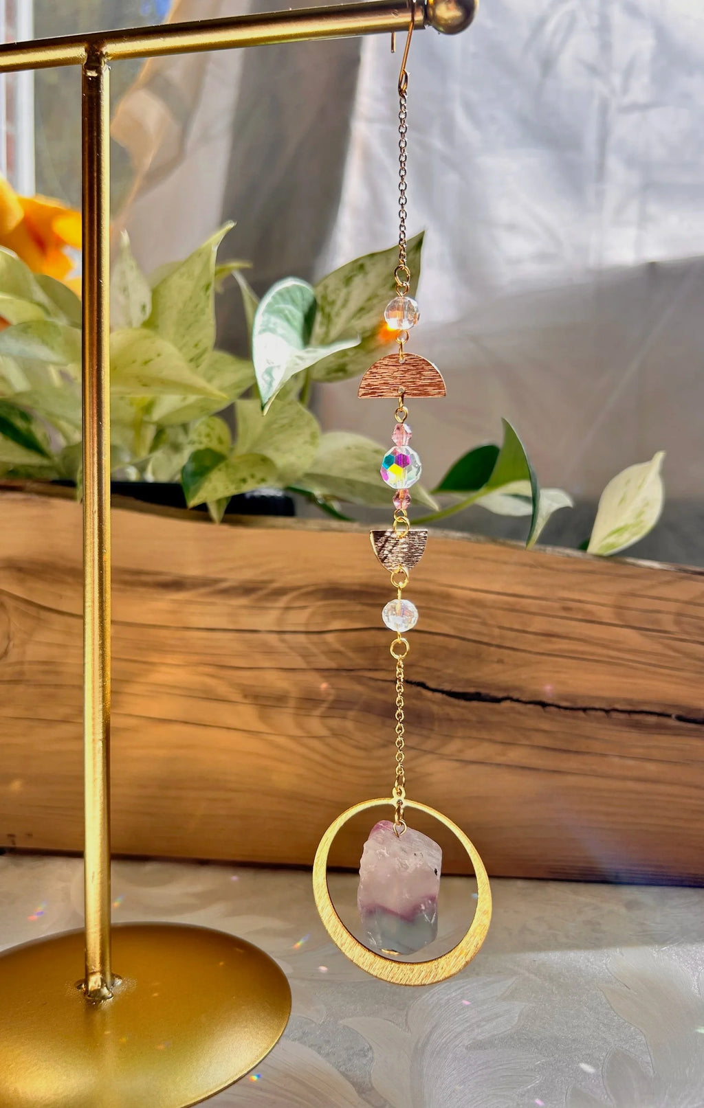 Suncatcher ☀ Fluorite arc-en-ciel