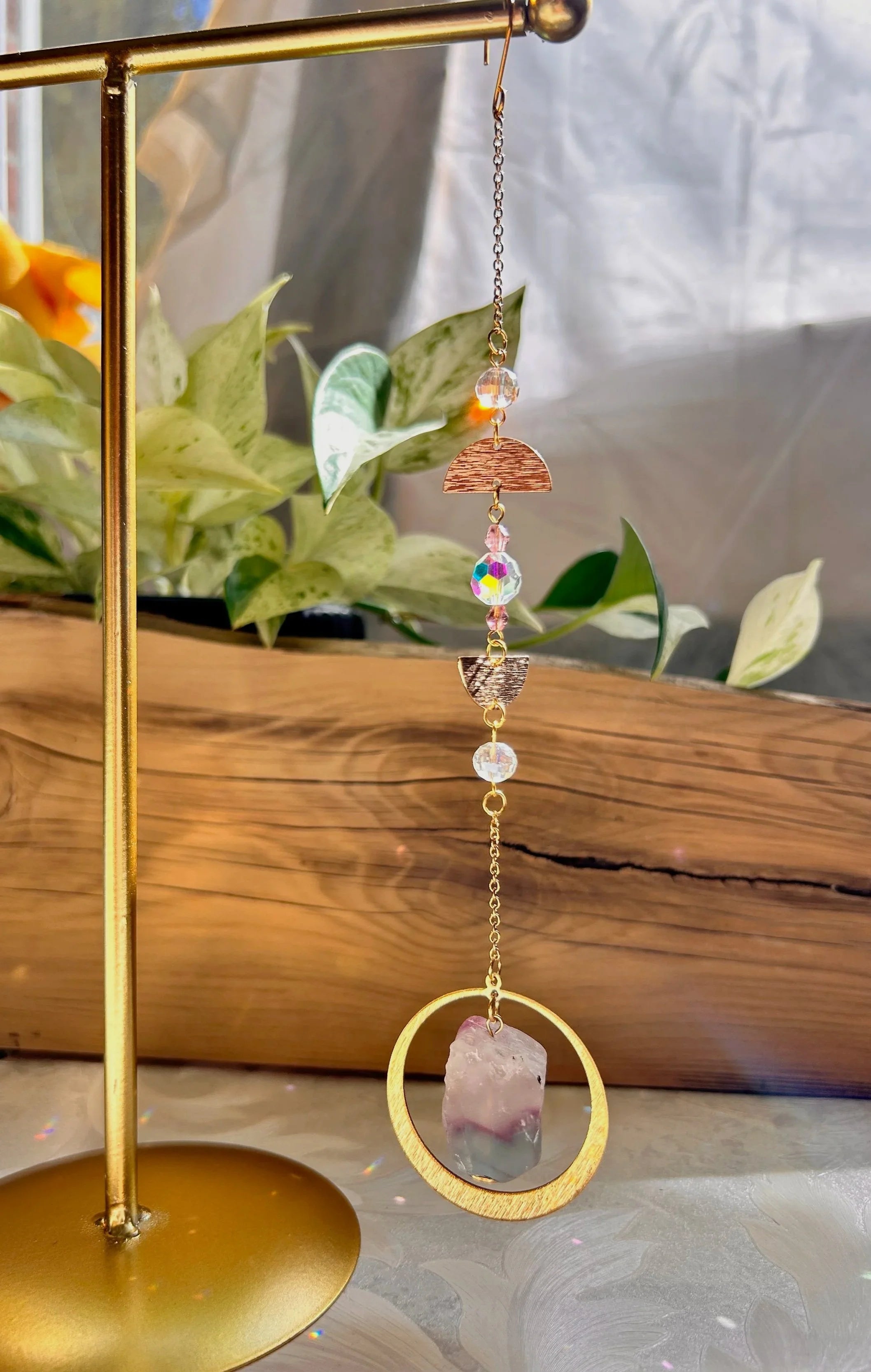 Suncatcher ☀ Fluorite arc-en-ciel