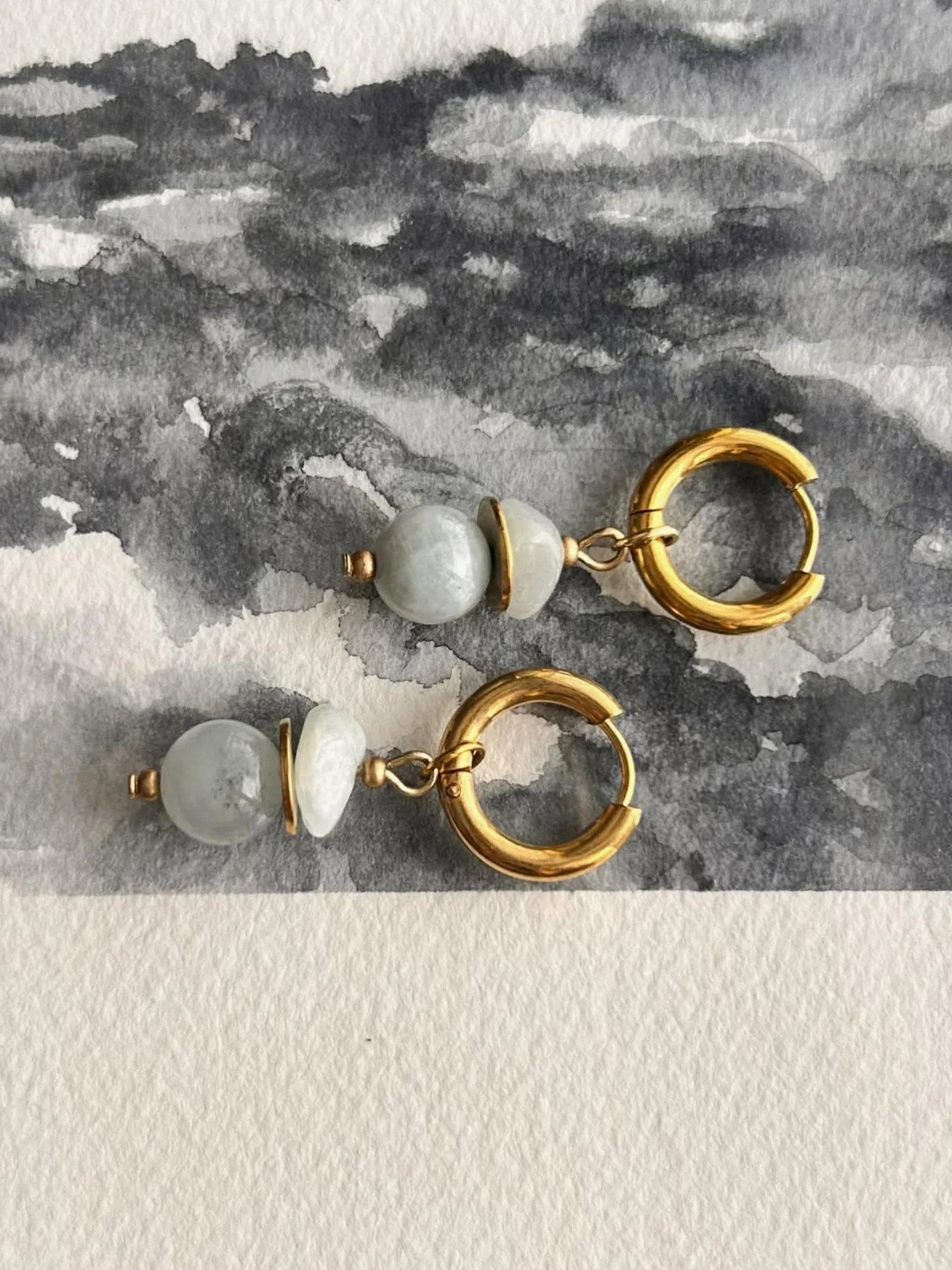 Boucles d’oreilles ◦ Vishuddha ◦ Aigue-marine