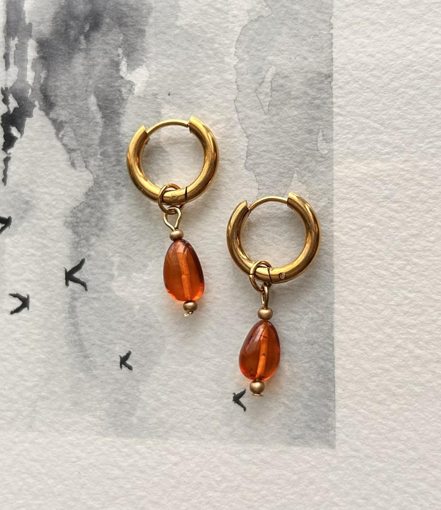 Boucles d’oreilles ◦ Svadhisthana ◦ Ambre