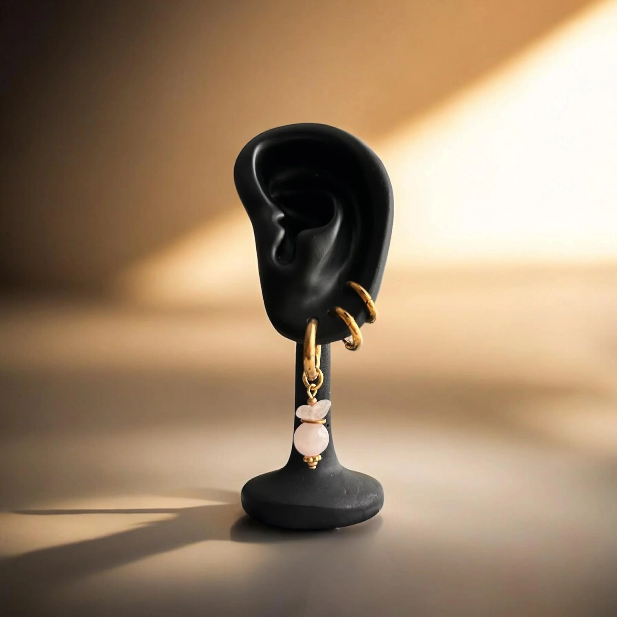 Boucles d’oreilles ◦ Anahata ◦ Quartz rose