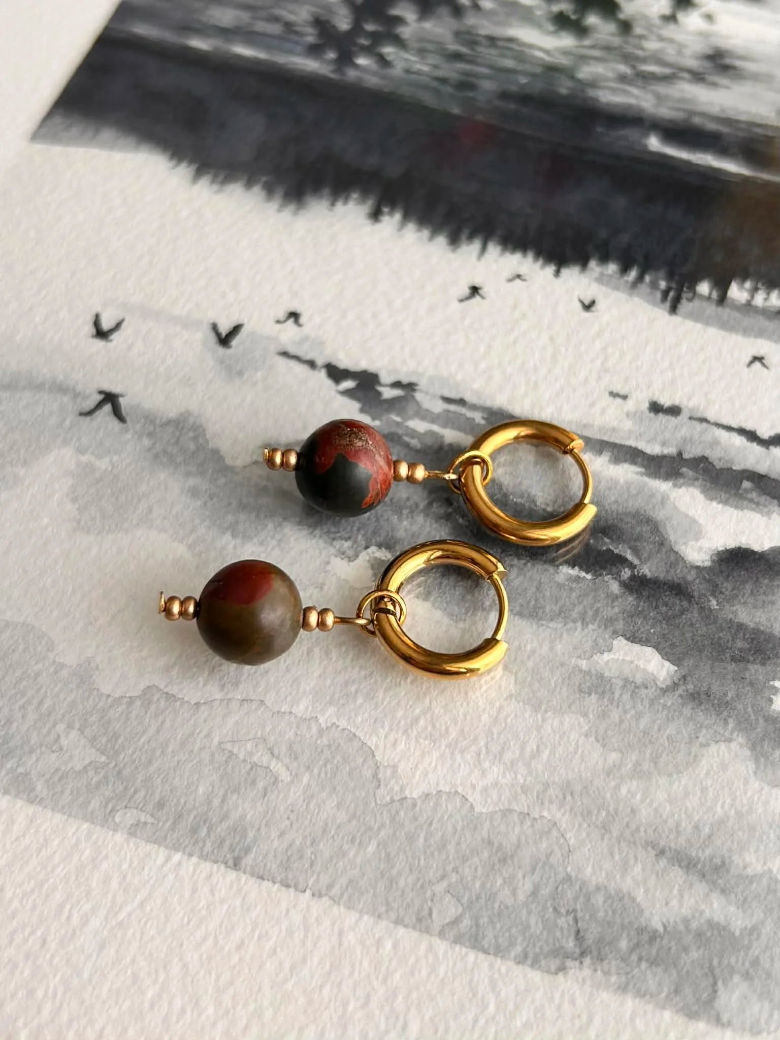 Boucles d’oreilles ◦ Manipura ◦ Jaspe Imperial