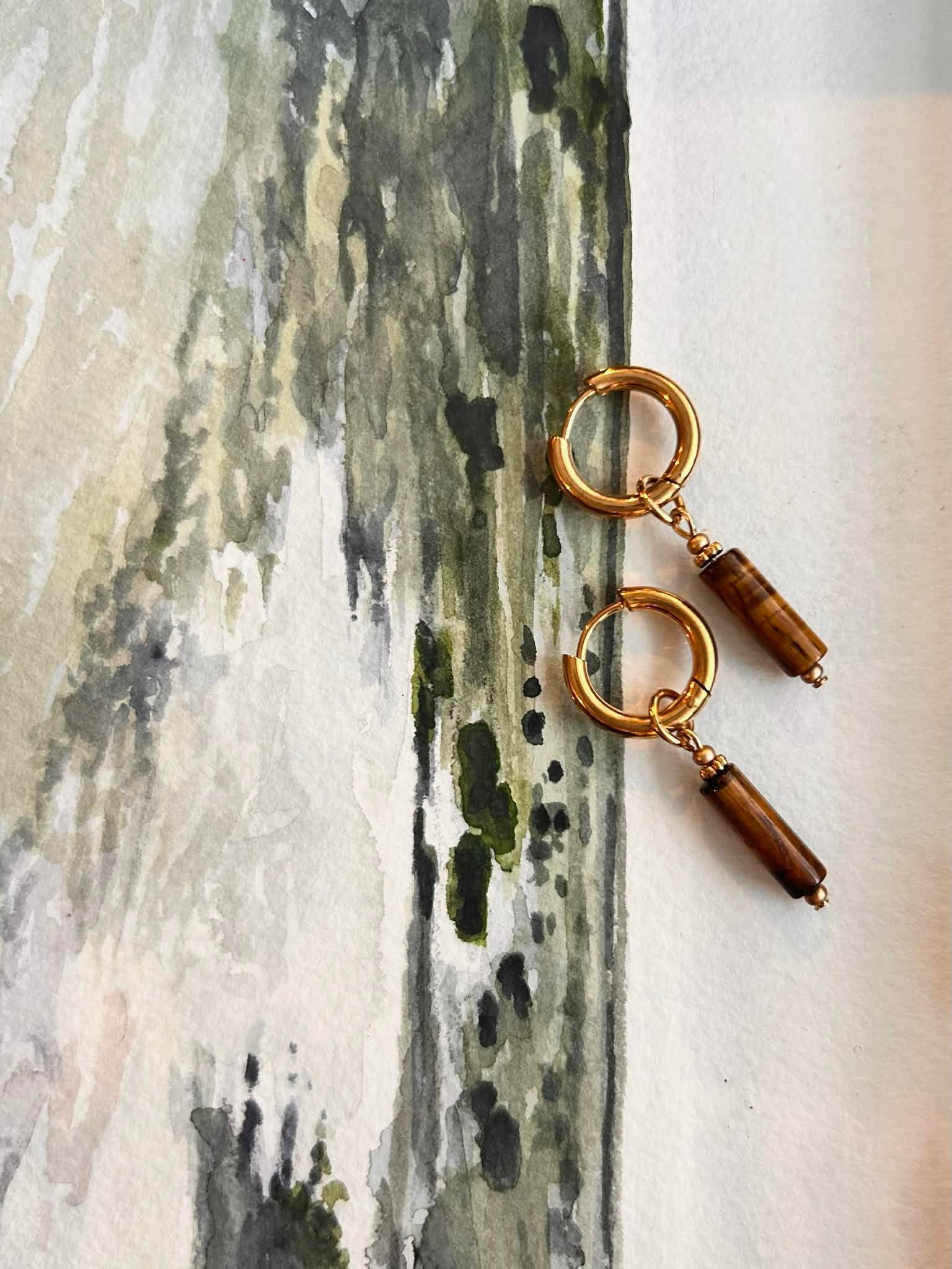 Boucles d’oreilles ◦ Manipura ◦ Oeil de tigre