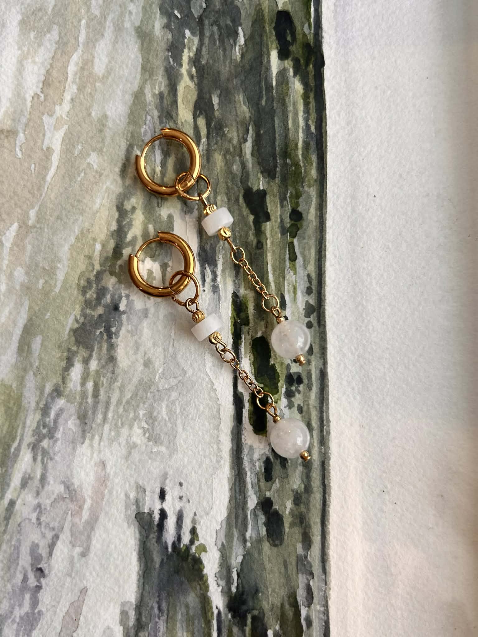Boucles d’oreilles ◦ Sahasrara ◦ Quartz blanc