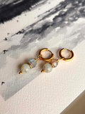 Boucles d’oreilles ◦ Ajna ◦ Labradorite martelée