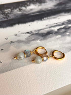 Boucles d’oreilles ◦ Ajna ◦ Labradorite martelée