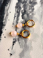 Boucles d’oreilles ◦ Anahata ◦ Quartz rose