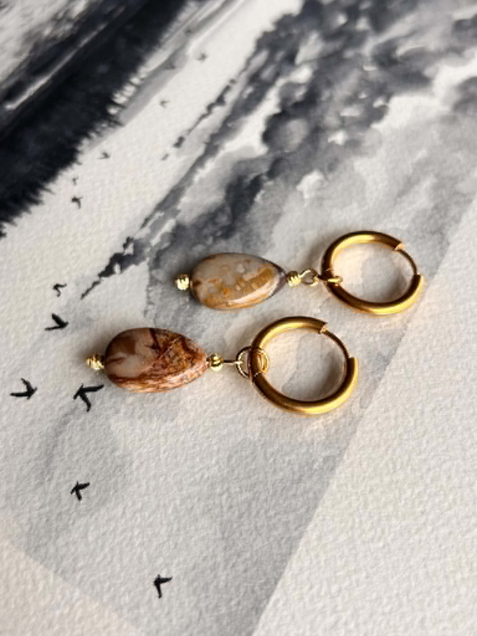 Boucles d’oreilles ◦ Manipura ◦ Jaspe Imperial