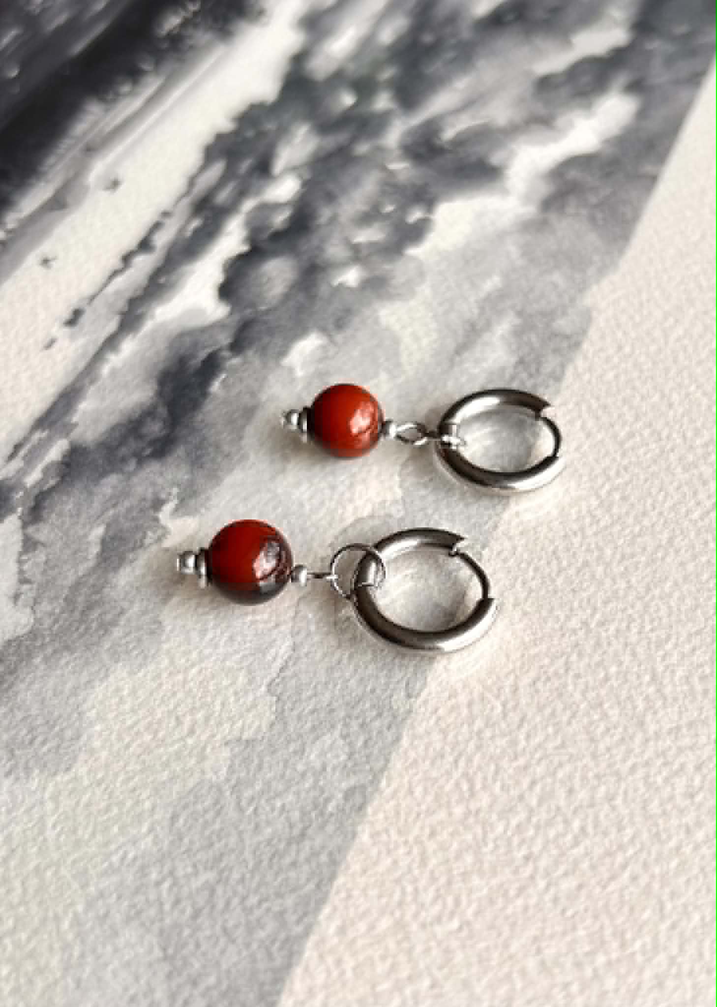 Boucles d’oreilles ◦ Muladhara ◦ Agate rouge