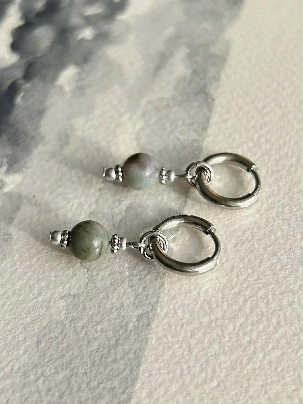 Boucles d'oreilles ◦ Anahata mini ◦ Agate indienne