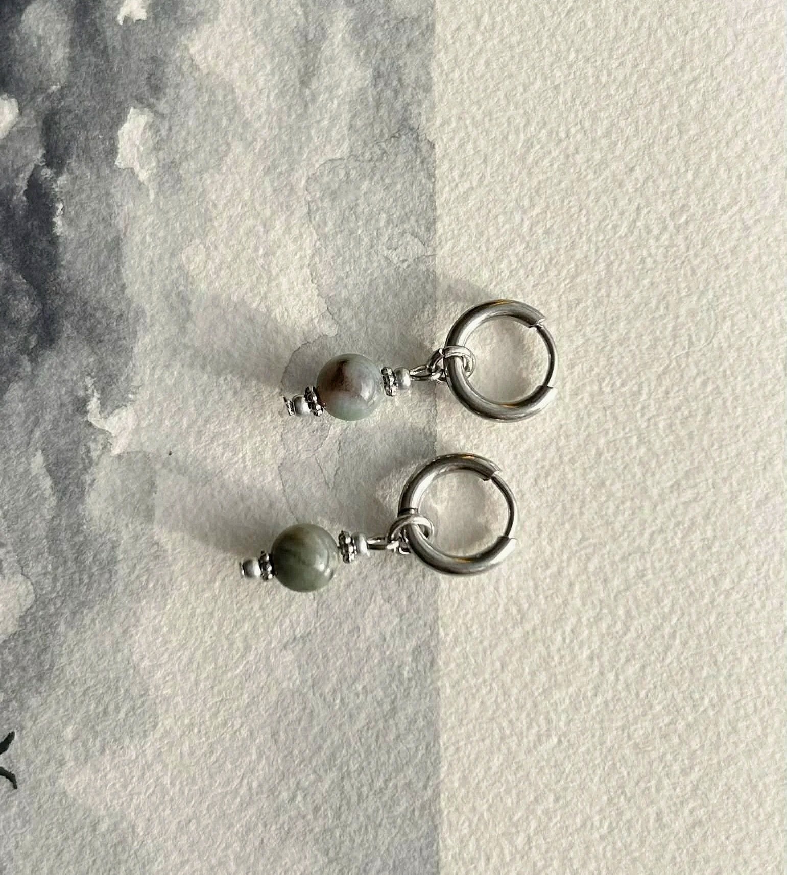 Boucles d'oreilles ◦ Anahata mini ◦ Agate indienne