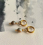 Boucles d'oreilles ◦ Anahata mini ◦ Agate indienne