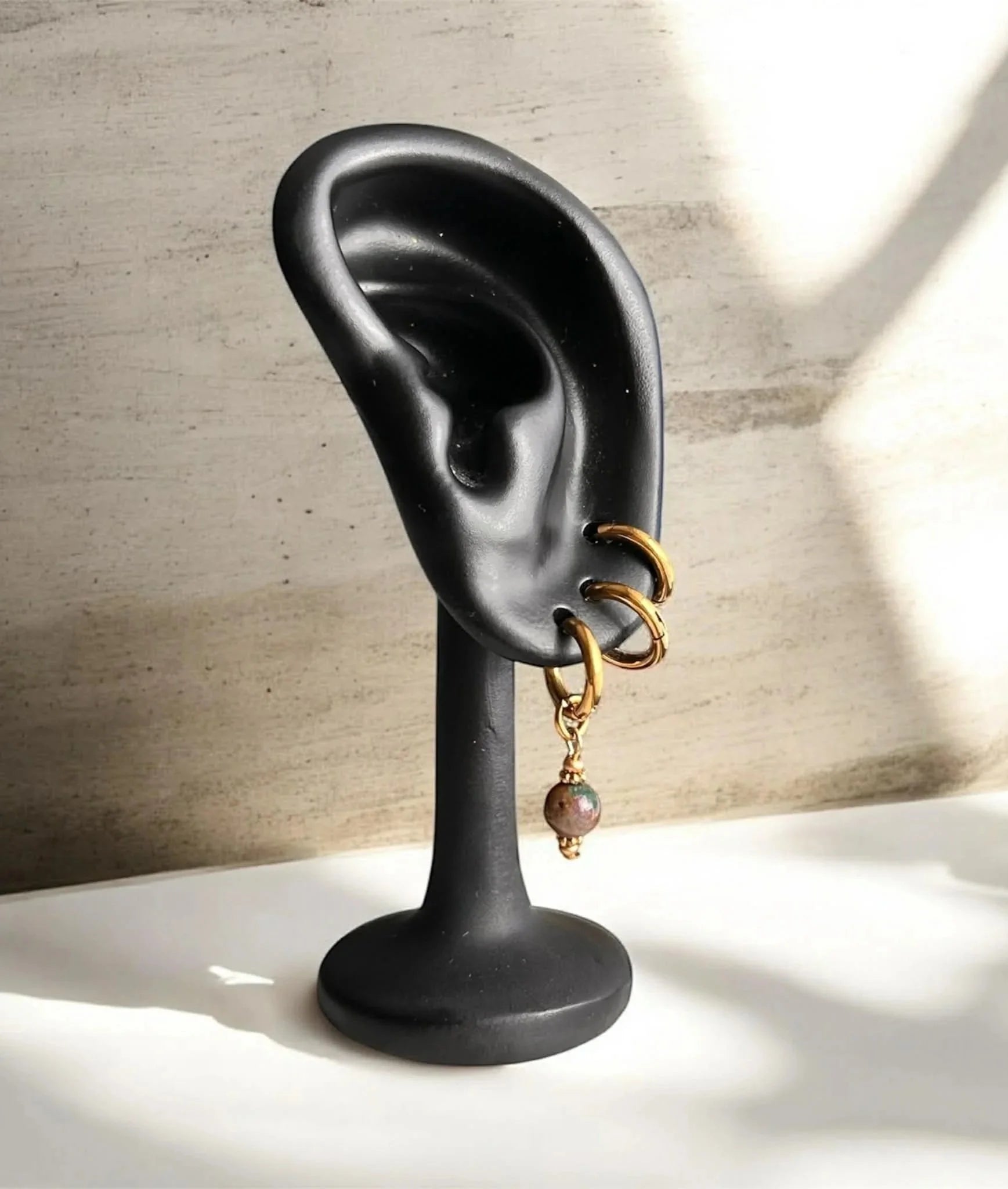 Boucles d'oreilles ◦ Anahata mini ◦ Agate indienne