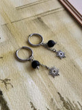 Boucles d'oreilles ◦ Muladhara ◦  Onyx noir et soleil