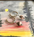 Boucles d'oreilles ◦ Anahata ◦ Jaspe zébré rose