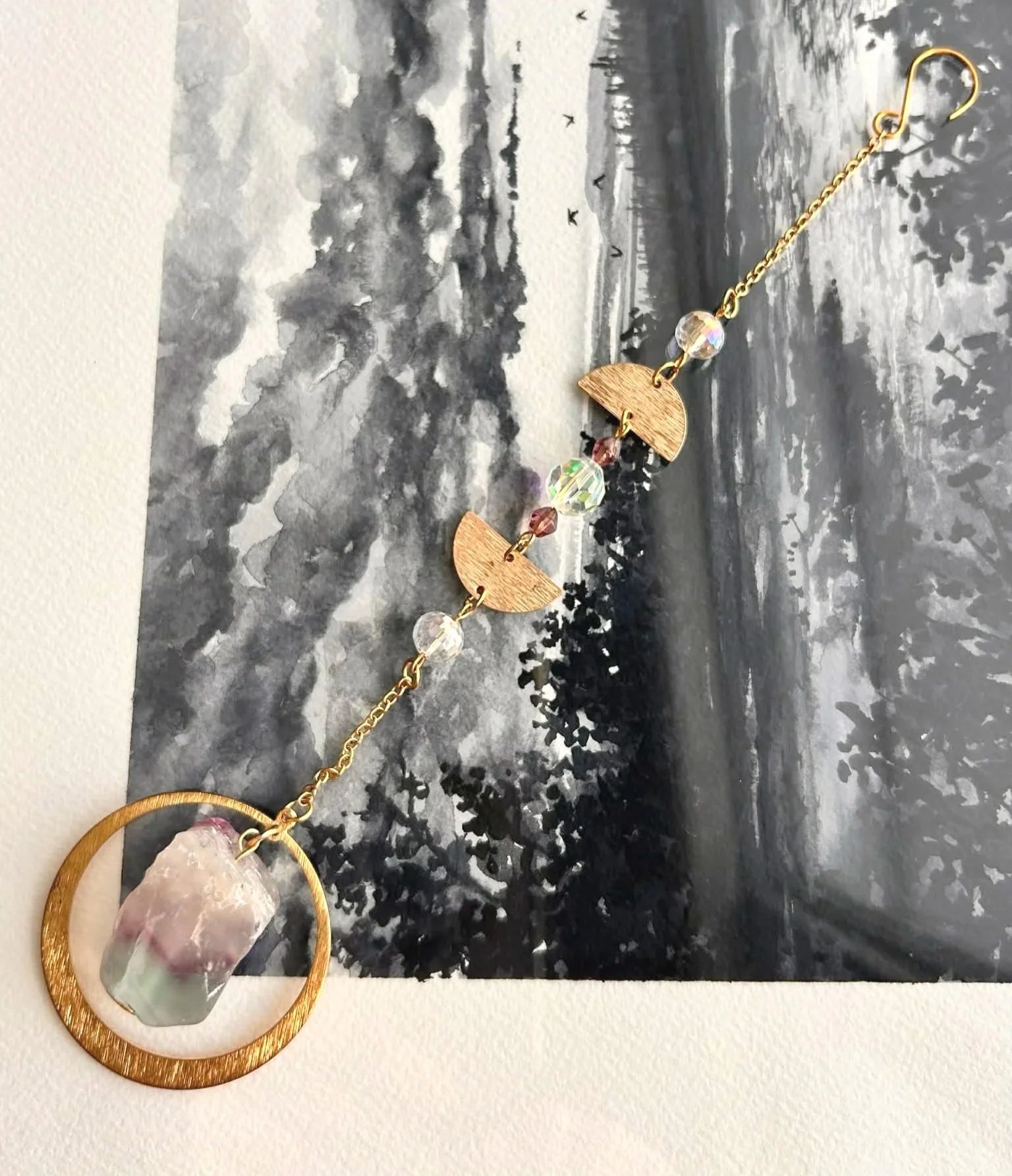 Suncatcher ☀ Fluorite arc-en-ciel